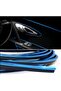 Blue car auto trim decoration strip rubber elastic easy installation 5 meters sliver tape - 2