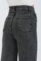 Olga High Waist Anthracite Palazzo Jeans Lycra Smoked Jeans - 3