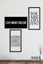 Love What You Do Smile Laugh Love Your Amazing Written 3 Pieces Wooden Frame Look Mdf Painting Set - 3