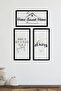 Home Sweet Home Home Is Not a Place It Is Written 3 Piece Wooden Frame Look Mdf Painting Set - 2