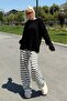 Black Crew Neck Women's Buklet Sweater Mg2480 - 4