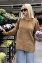 Camel Crew Neck Women's Boucle Sweater Mg2480 - 4