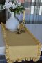 موديل Runner Ruffle Yellow Houndstooth من الكتان البطة العتيق مقاس 40 × 130 سم - 6