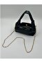 Sequin Chain Strap Detailed Fabric Women's Shoulder Bag - 3