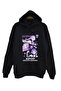 K-Pop Demon Hunters Printed Unisex 100% Cotton Hooded Black Sweatshirt