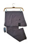 Men's Cotton Lycra Gray Color Gabardine Linen Trousers - 2
