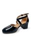 Casual Women's Classic Heeled Ankle Strap Thick Heeled Oval Toe Cross Strap Evening Dress Shoes 1 - 7