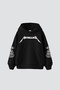 Metallica Tour 1985 Printed Oversize Unisex Black Hoodie - 2