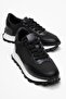 AMANDA Black Genuine Leather Women's Sneakers
