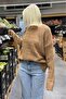 Camel Crew Neck Women's Boucle Sweater Mg2480 - 6