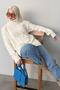 Ecru High Neck Knitwear Sweater Mg2376 - 6