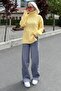 Yellow High Neck Knitwear Sweater Mg2376 - 6