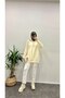 40820 - Stylish Comfortable Half Neck Zipper Polyamide Women's Long Knitwear Sweater
