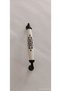 128 mm Cabinet Handle Efe Black with Metal Legs White Luxury Polymer Black Patterned Kitchen Bathroom Children's Room - 4