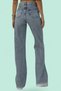 Snow Washed Blue Palazzo Women's Jeans - 2