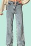 Light Blue Women's Palazzo Jeans - 2