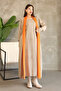 Round Neckline, Long Sleeve, Bow Patterned Midi Length Cardigan Look One-Piece Knitwear Dress