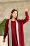 Round Neckline, Long Sleeve, Bow Patterned Midi Length Cardigan Look One-Piece Knitwear Dress - 7