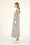 40875 - Stylish Comfortable Striped Knitwear Acrylic Full Length Women's Dress - 6