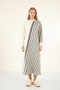 40875 - Stylish Comfortable Striped Knitwear Acrylic Full Length Women's Dress - 4