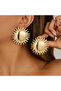 Sun Model Gold Color Women's Earrings - 3
