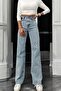 Light Blue Relaxed Fit Women's Palazzo Jeans