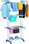 3-Layer Clothes Drying Rack – Folding Clothes Hanger, Space-Saving Laundry Organizer