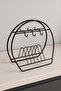 Metal Cup Holder and Saucer Black – 6-Piece Mug Stand |   Kitchen Organizer Organizer - 3