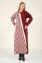 40875 - Stylish Comfortable Striped Knitwear Acrylic Full Length Women's Dress - 2