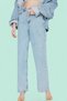 Women's Blue Palazzo High Waist Jeans