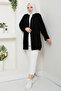 Women's Sleeve Fold Pocket Midi Length Cardigan - 2