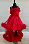 Children's Evening Dress with Tail and Ruffles