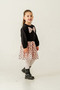 Girl's Floral Patterned Holiday Dress with Buckle Gift (Age 2-5)