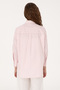 Women's Light Pink Striped Long Sleeve Shirt 50299426-Vr078 - 5