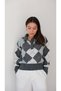 Una Fiaba-Anthracite Color Soft Textured Women's Knitwear Polo Neck Sweater - 4