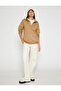 Women's Beige Sweatshirt 3WAL10692IK - 2