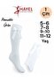 1 Pair of Girls' White Knee-Length Socks with Bow Ribbons - 2