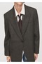 Micro Houndstooth Pattern Wool Blazer Jacket - 8
