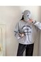 Signal Sports Printed Oversized Unisex Women/Men Crewneck Sweatshirt