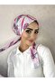 Hb19 Patterned Back Tie Plain Scarf - 3