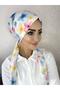 Hb25 Patterned Back Tie Shawl Scarf - 3