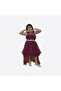 Tailled Tulle Collar Girl's Evening Dress