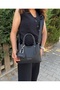 Original Women's Black 3-Compartment Luxury Soft Leather Shopper Luxury Design Shoulder Bag