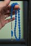 Barley Cut Powder Amber Prayer Beads Su Blue Rosary - 2