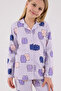 Girl's Shirt Pajama Set 2-15 Years Old Lilac - 3