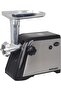 Meat Grinder [Silver-Black] SMG-021N - 1500W Electric Meat Grinder w/ 3 Cutting Plates, Reve