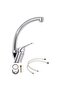Mix Swan 360 Degree Movable Spiral Kitchen Sink Faucet Fountain Mixer with 3 Functions