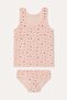 Girl's Patterned Wide Strap Tank Top Panty Set, Set of 6 - 4