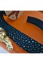 Black 2.5 cm gold dot printed ribbon, will be sent as 2 meters. - 2