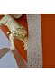 Ecru 2.5 cm gold dot printed ribbon, will be sent as 2 meters.